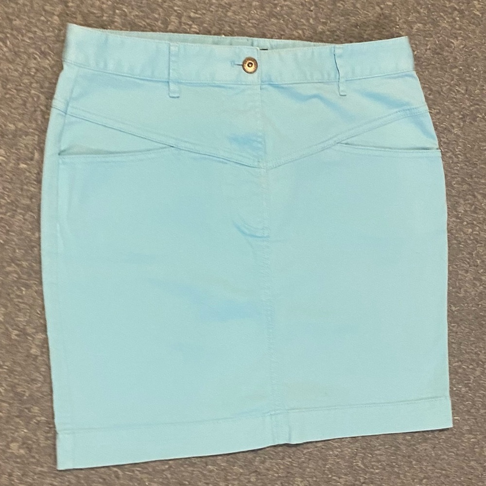BEAUTIFUL BROOKS BROTHERS BLUE STRETCHY SKIRT